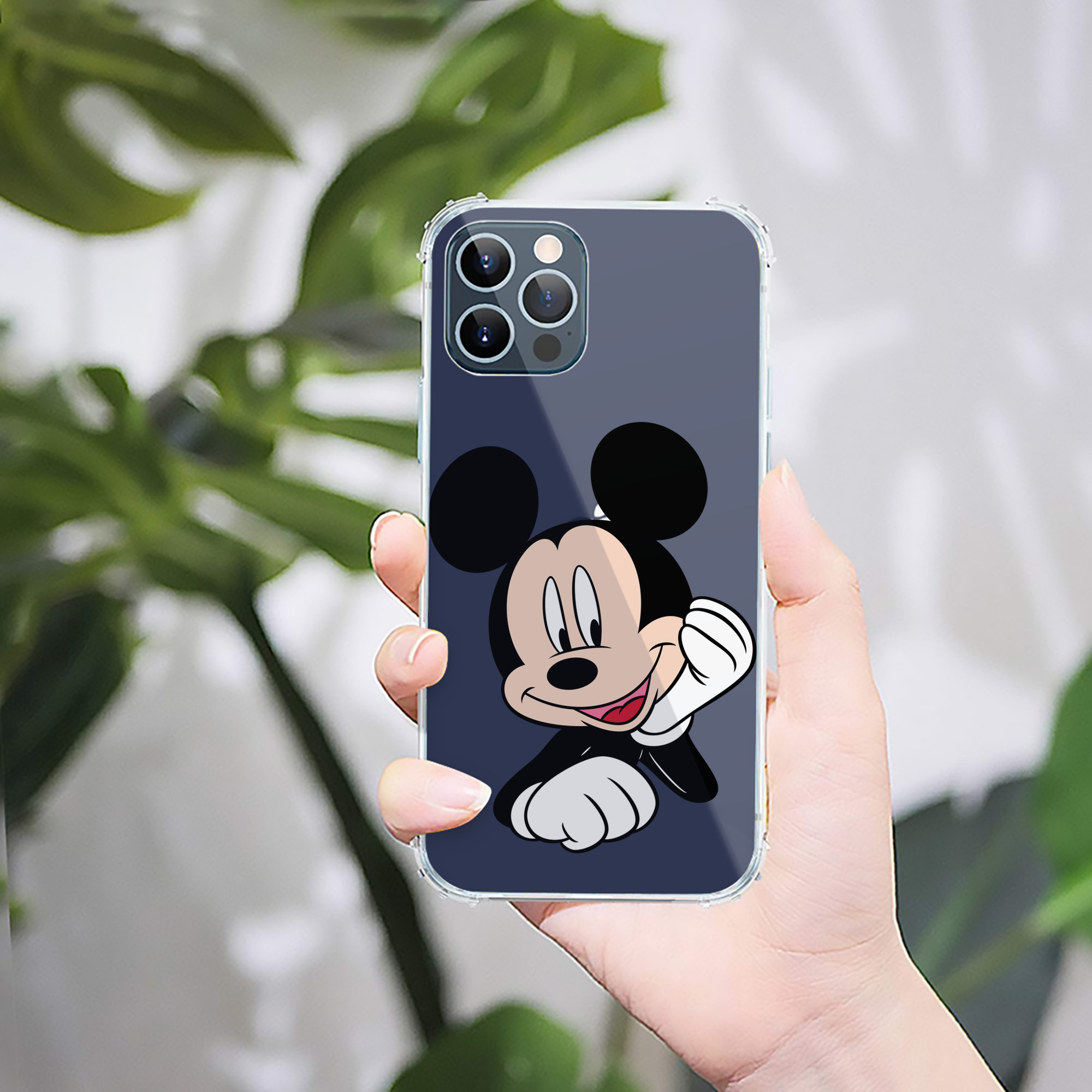 （画像用） ミッキーマウス Mickey Mouse 【iPhone 12シリーズ対応】透明スマホケース（クリアソフトケース）